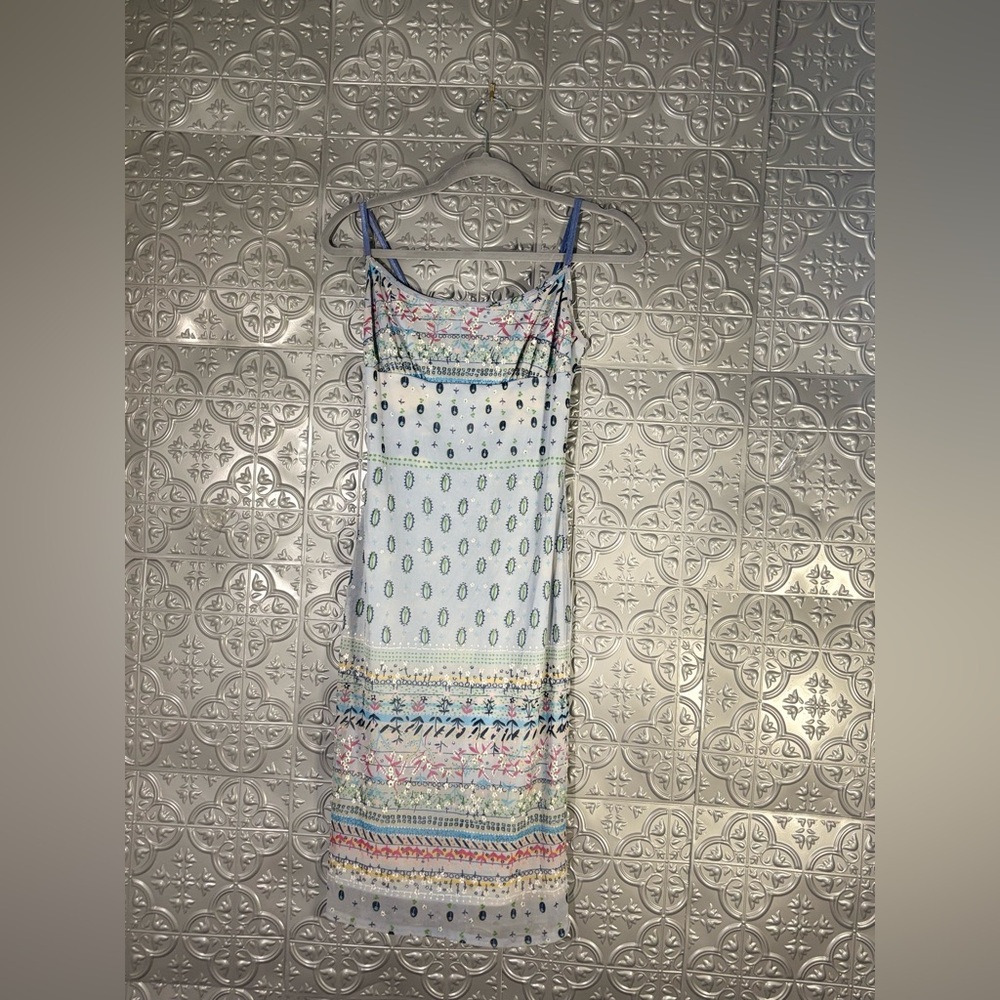 Vintage Ecru Studio midi Dress Boho Paisley Pastel Fairy 90s cottagecore hippie